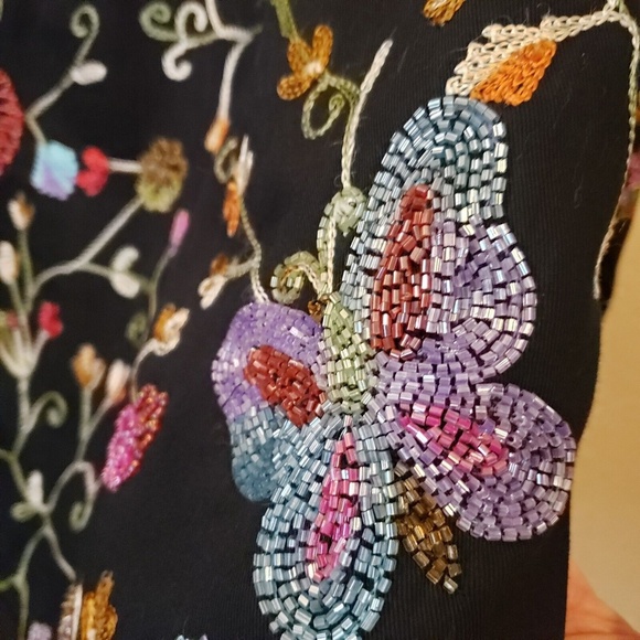 Quacker Factory NWOT Women's Embroidered Beaded Jacket Size Medium - Picture 5 of 10